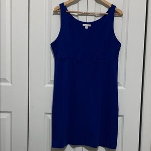 New York & Company Blue Sleeveless Sheath Dress